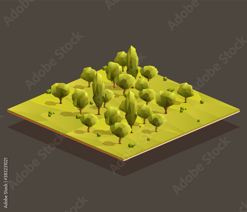 Isometric woods area