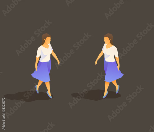 young lady with skirt