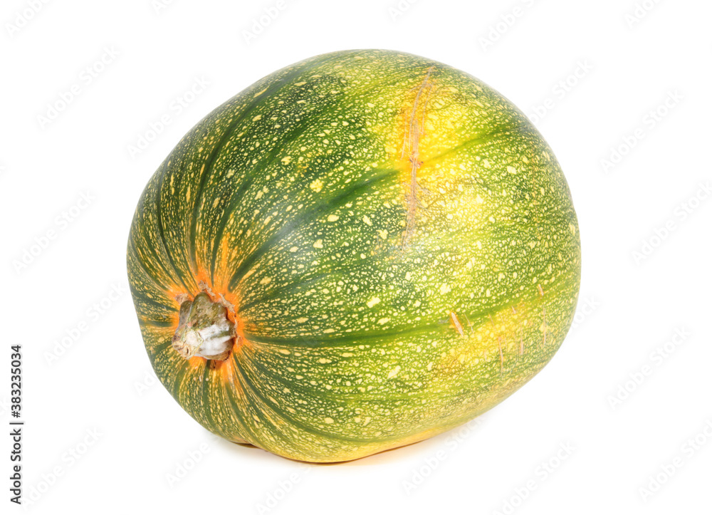 Large pumpkin on a white background. Isolated object