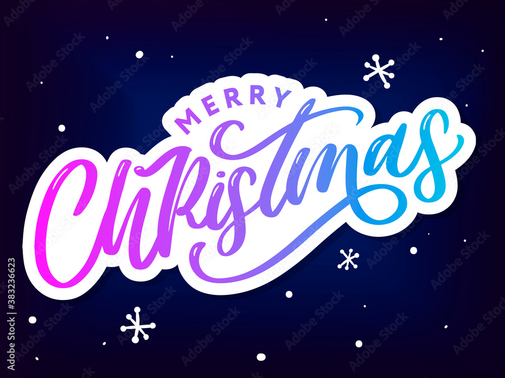 Merry christmas 2021 Beautiful greeting card poster with calligraphy black text word. Hand drawn design elements. Handwritten modern brush lettering white background isolated vector Merry christmas 2021 Beautiful greeting card poster with calligraphy black text word. Hand drawn design elements. Handwritten modern brush lettering white background isolated vector