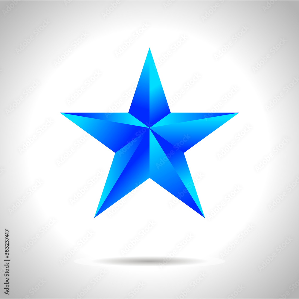 Obraz premium Abstract star background. Overlying star shapes in blue New year Christmas