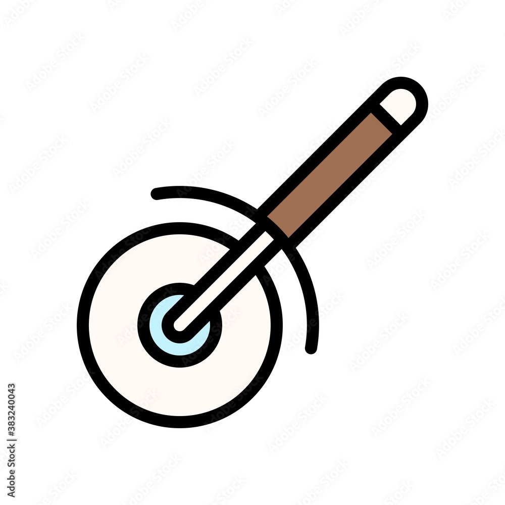 bakery shop icons related pizza cutter with handle vectors with editable stroke, bakery shop icons related pizza cutter with handle vectors with editable stroke,