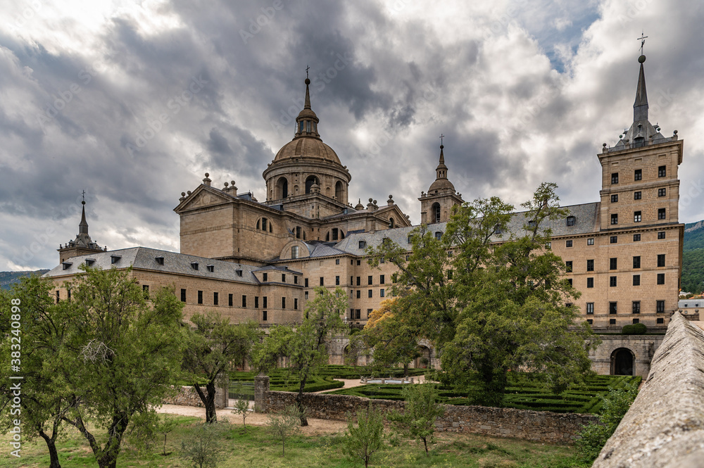 Palace of San Lorenzo de El Escorial in Madrid, Spain