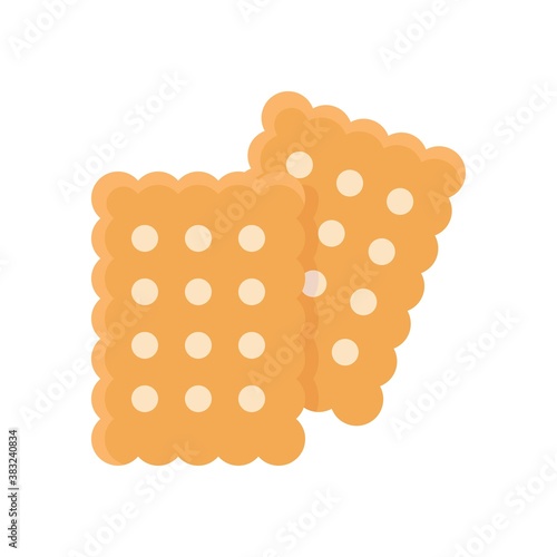 bakery shop icons related baked cockies or biscuits vectors in flat style,