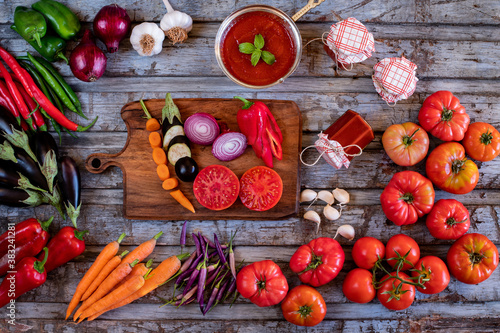 Vegetable sauce preparation like ajvar or lutenitsa