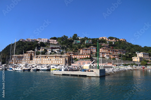 The small port of Arenzano, a tourist town on the western Ligurian Riviera, about 20 kilometers from Genoa.
pleasure boats and local fishermen's fishing boats.