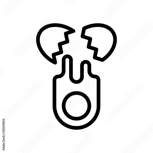 bakery shop icons related crack egg with egg white and egg yolk vectors in lineal style,
