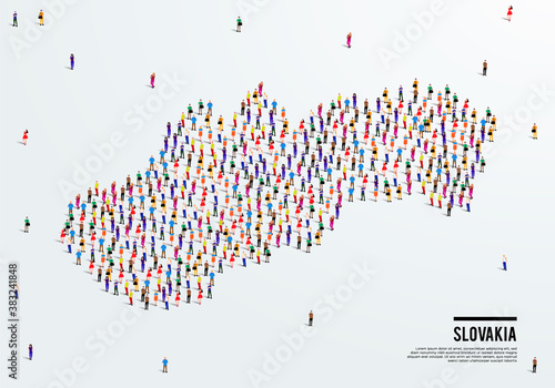 Canvas Print Slovakia Map