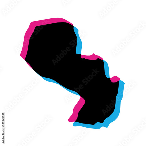Paraguay country silhouette