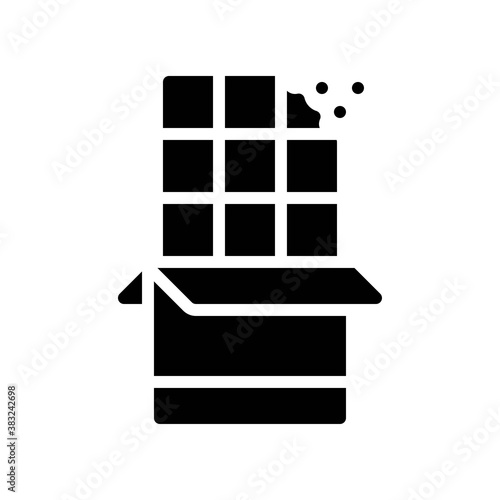 bakery shop icons related chocolate with pack vectors in solid design,