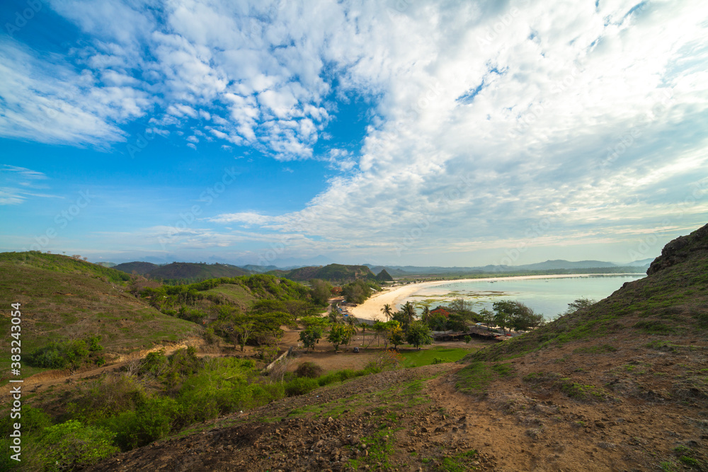 A Sunny Day at Merese hill, Lombok, West Nusa Tenggara, Indonesia 