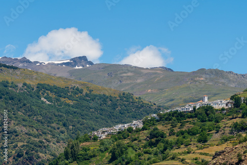 The town of Capileira in the Sierra Nevada mountains