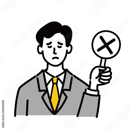 Wallpaper Mural 男性　若い　スーツ　ベクター　ポップ　バツ　○×
 Torontodigital.ca