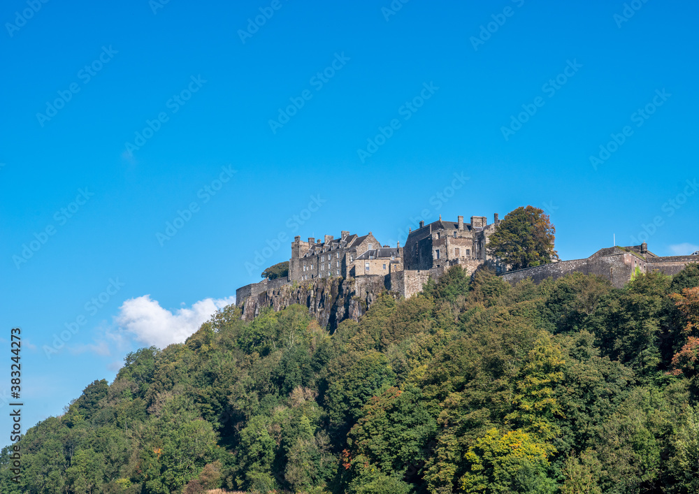 Stirling Castle with blue background