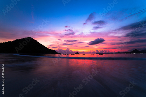 Sunset at Selong Belanak Beach  Lombok  Indonesia
