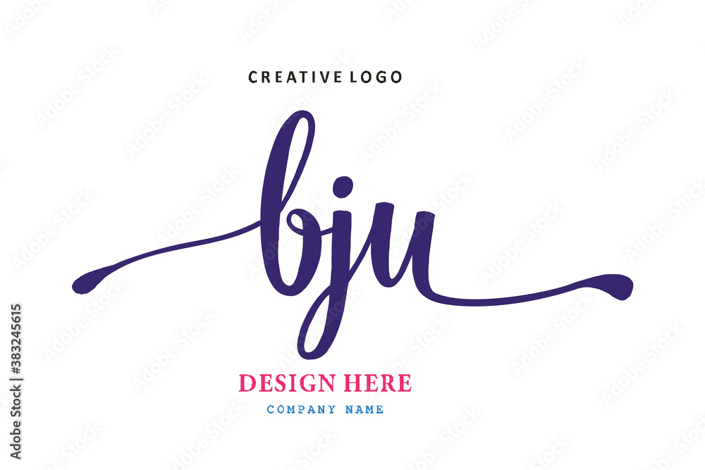 The simple BJU letter composition logo is easy to understand and authoritative The simple BJU letter composition logo is easy to understand and authoritative