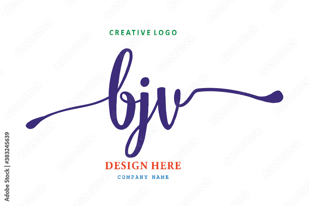 The simple BJV letter composition logo is easy to understand and authoritative The simple BJV letter composition logo is easy to understand and authoritative