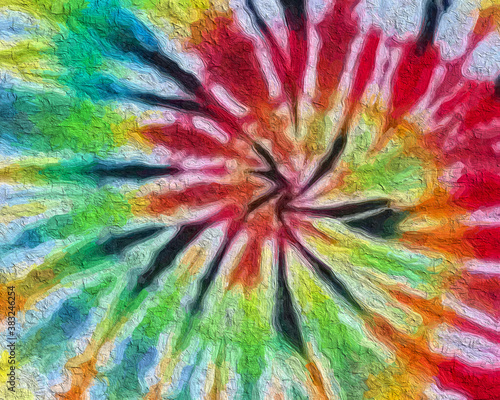 beautiful illustration abstract background tie-dye style background with grunge texture 