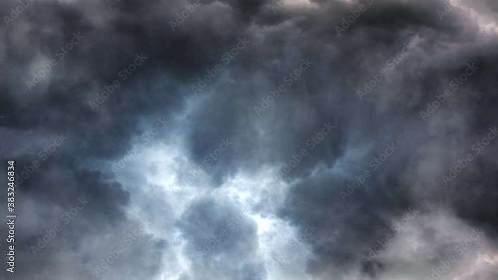 The thunderstorm that was inside the cumulus cloud moved across the sky The thunderstorm that was inside the cumulus cloud moved across the sky
