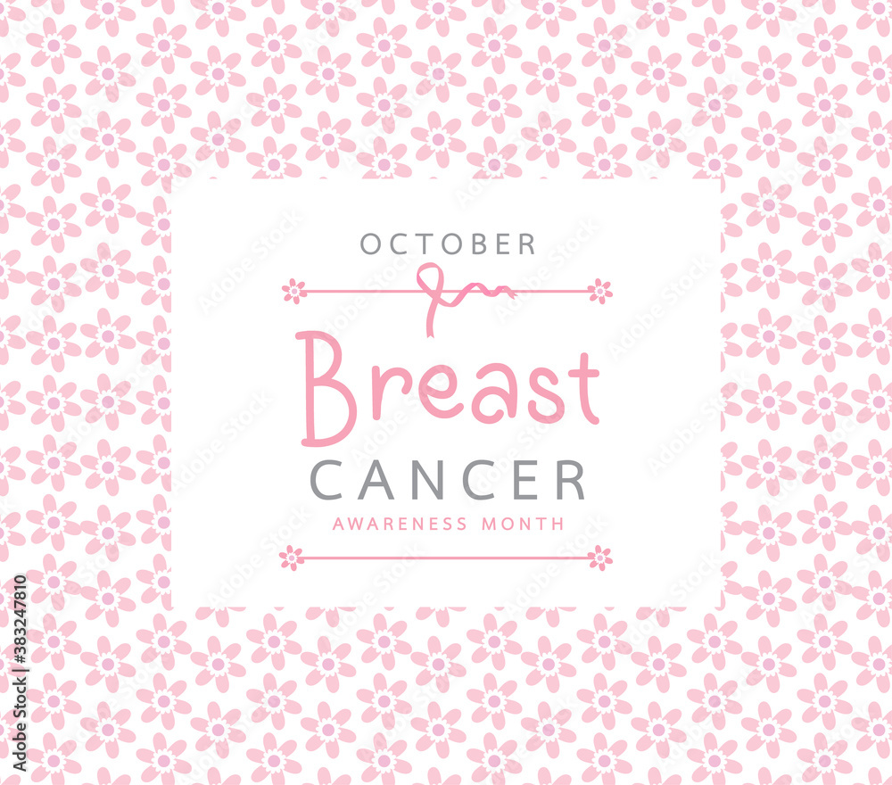 Breast cancer awareness campaign banner, poster, brochures background. Vector illustration.