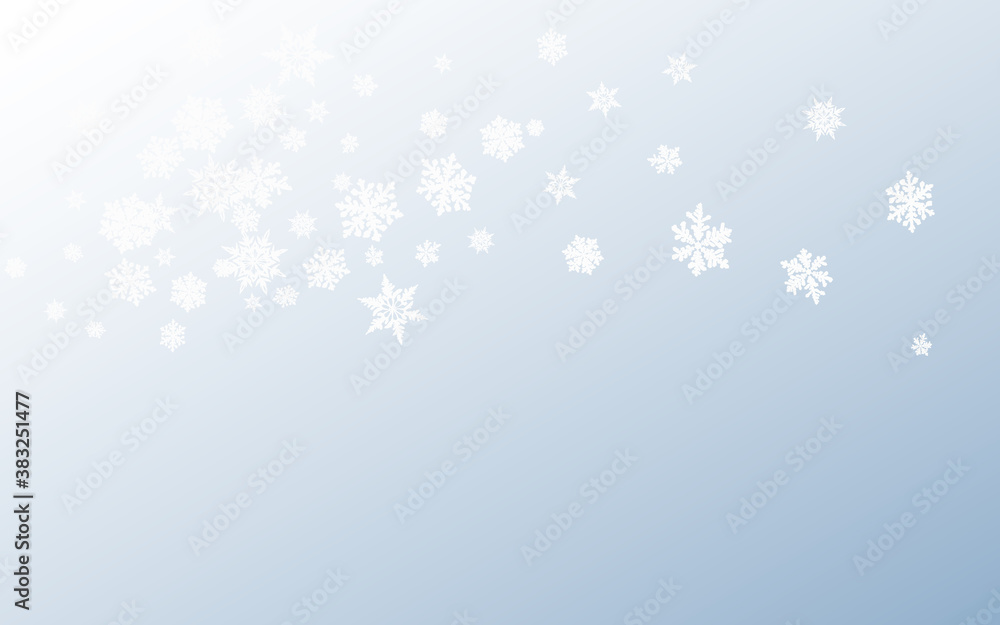 Silver Snowfall Panoramic Vector Gray Background. Silver Snowfall Panoramic Vector Gray Background.