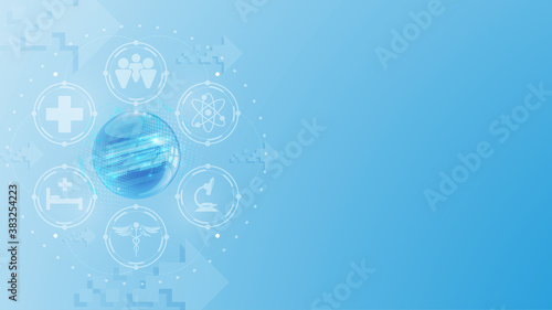 medical health care diagnostics system innovation hi tech concept design background eps 10 vector