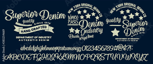 Vintage brush script lettering font