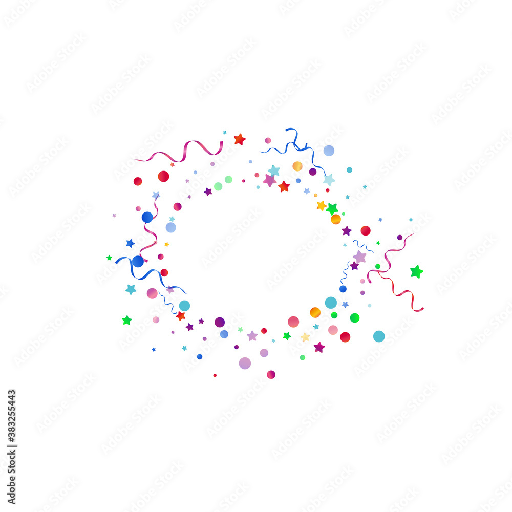 Obraz premium Multi colored Confetti Flying Vector White 
