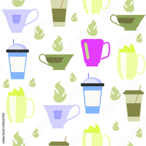 Wallpaper Mural beautiful white background colorful patterns ready to print vector illustration  Torontodigital.ca