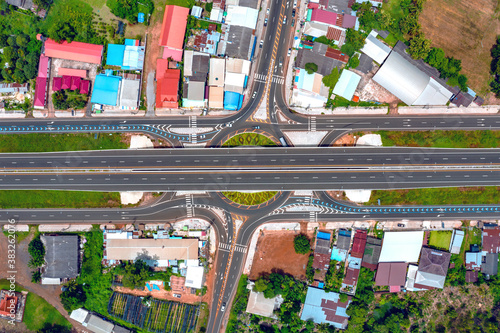 Photography The most beautiful intersection of Kanthararak District, Si Sa Ket Province in Thailand