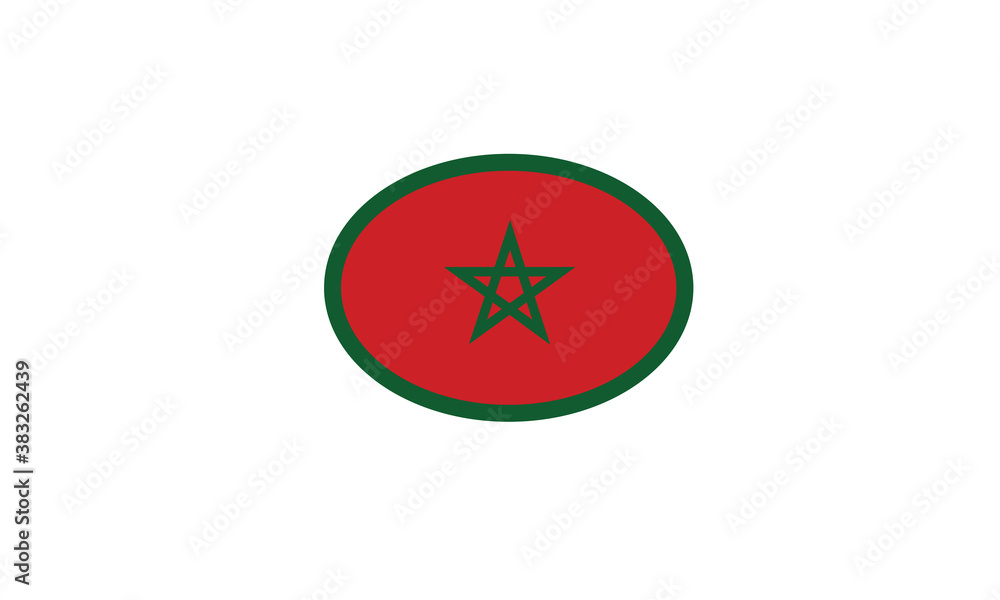 Morocco flag oval circle vector illustration Morocco flag oval circle vector illustration