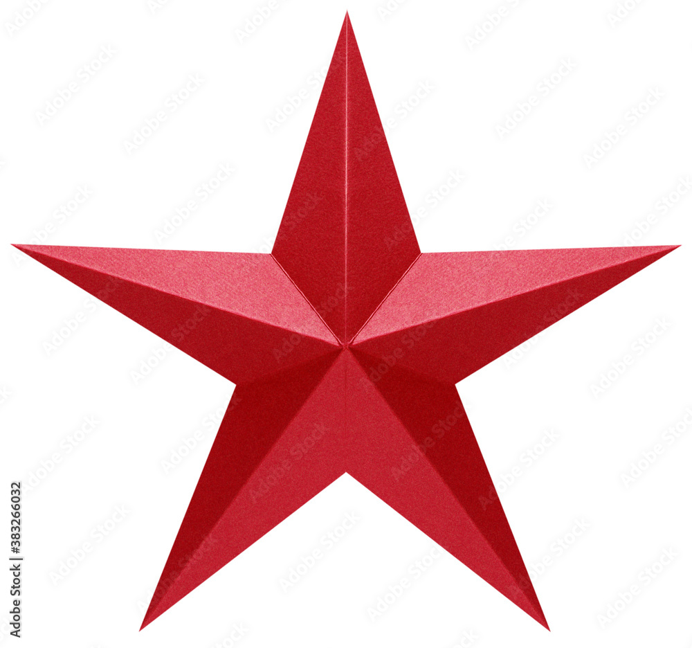 Fototapeta premium red star isolated on white