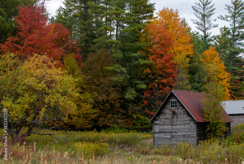 Vermont weathered barn in Fall