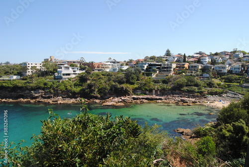 Bondi to Coogee walk on the sunny day in Sydney, Australia