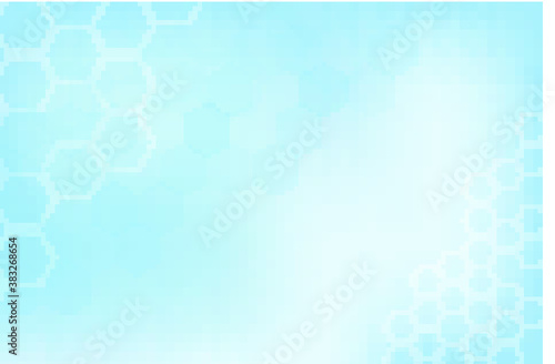 healthy and medical background. Technology and science wallpaper template with hexagonal shape. Soft blue color medical banner. Modern template with space for text.