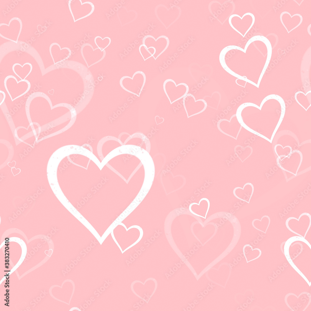 Seamless Hearts sprayed on background - Happy Valentine Day Decoration Seamless Pattern Seamless Hearts sprayed on background - Happy Valentine Day Decoration Seamless Pattern