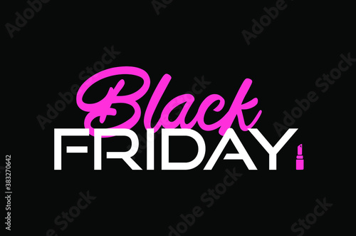 Título "Black Friday" em Rosa
