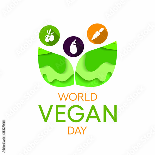 World Vegan Day is an annual event celebrated by vegans around the world every November 1st. Vector illustration design.