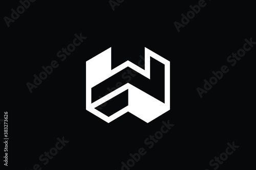 Minimal Innovative Initial W logo and WW logo. Letter W WW creative elegant Monogram. Premium Business logo icon. White color on black background