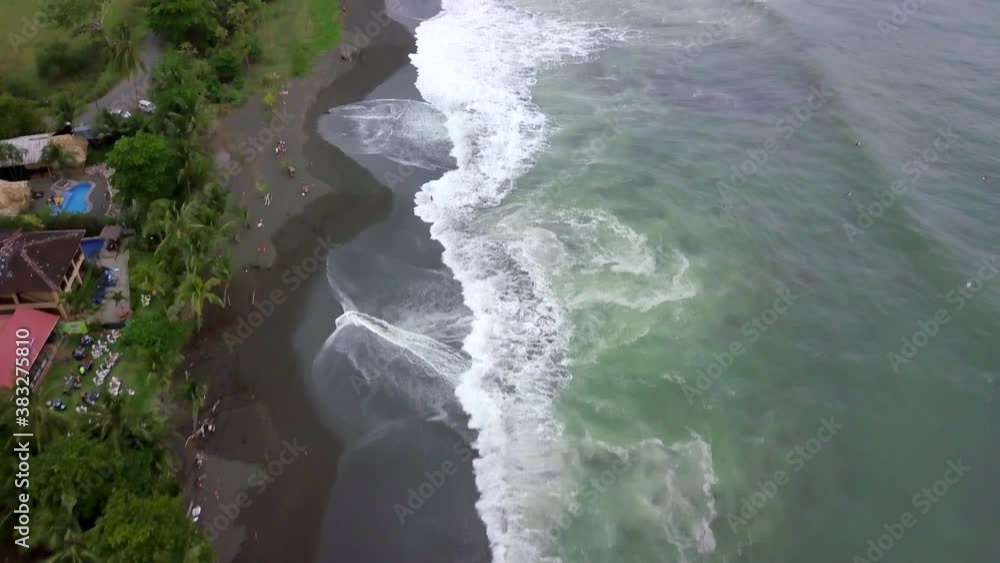 Tilting drone shot showing Playa Hermosa Beach, Costa Rica Tilting drone shot showing Playa Hermosa Beach, Costa Rica