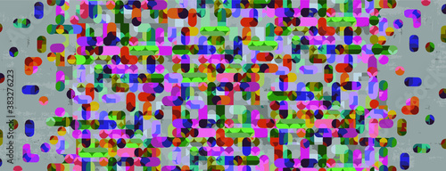 Colorful Circles pattern in fashion trend wallpaper art