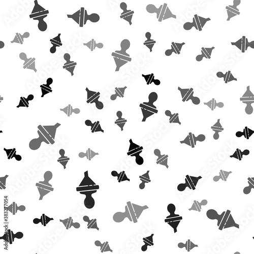 Black Head hunting icon isolated seamless pattern on white background. Business target or Employment sign. Human resource and recruitment for business. Vector.