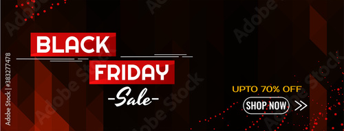 Dark geometric design banner for Black friday sale deals