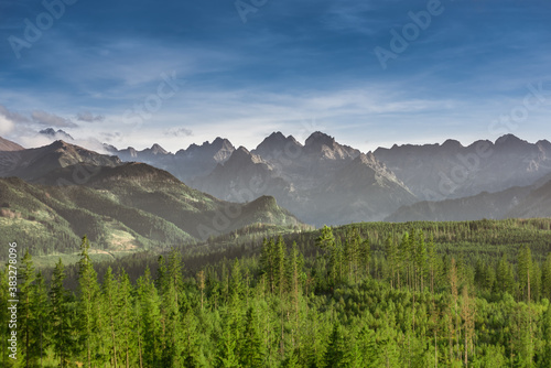 Highest summits of Tatra Mountains: Gerlach, Rysy, Lodowy, Wysoka, Ganek