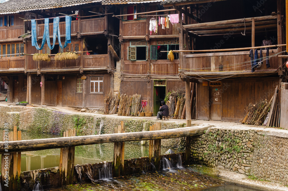 Obraz premium Zhaoxing minority village in China