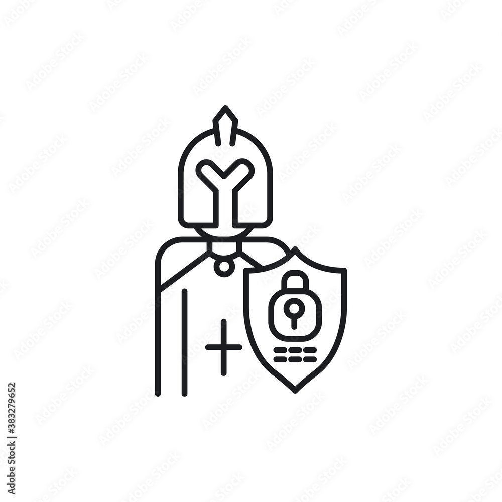 Personal Data Protection Modern Simple UI Vector Icon Personal Data Protection Modern Simple UI Vector Icon