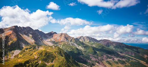 Fototapeta Naklejka Na Ścianę i Meble -  Slovakian Tatra Mountains - view from Polish side of the range
