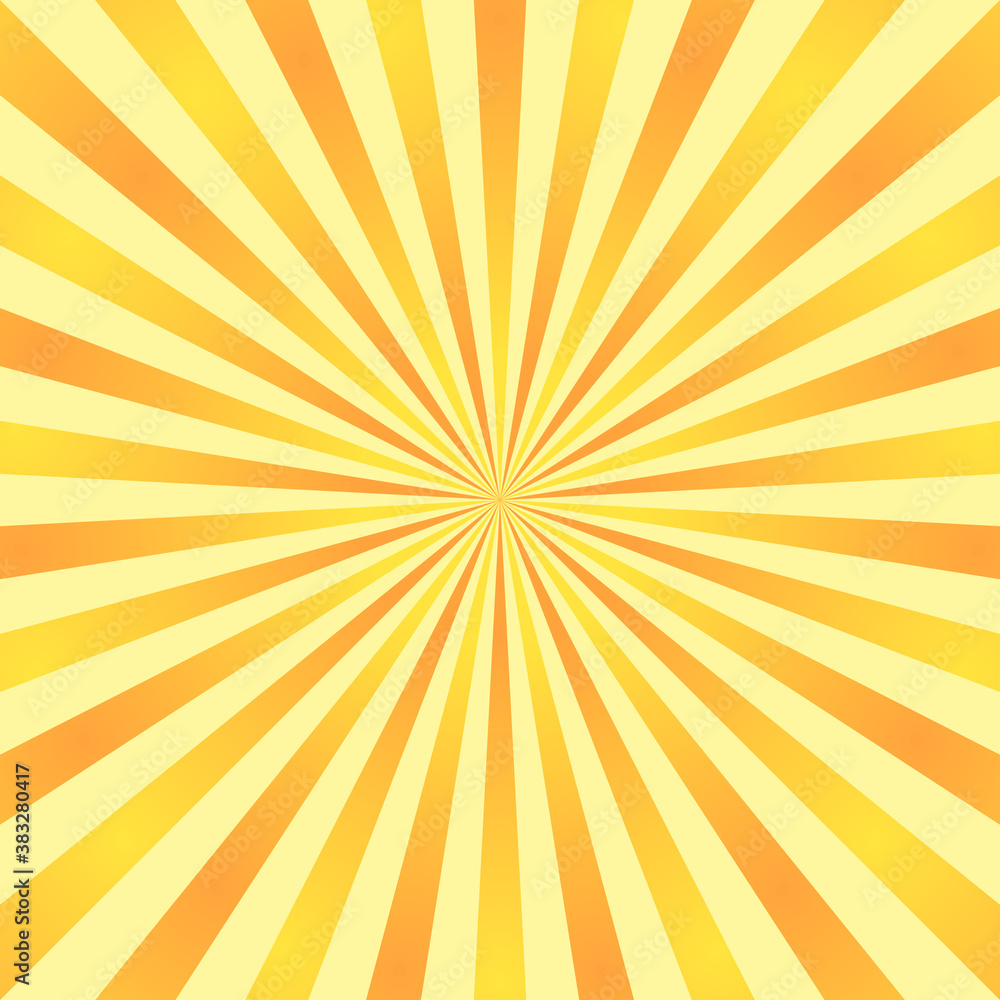 Sun rays background. Orange yellow radiate sun beam burst effect. Sunbeam light flash boom. Starburst poster. Sunlight star, sunrise glow burst. Solar radiance glare, retro design. Vector illustration Sun rays background. Orange yellow radiate sun beam burst effect. Sunbeam light flash boom. Starburst poster. Sunlight star, sunrise glow burst. Solar radiance glare, retro design. Vector illustration
