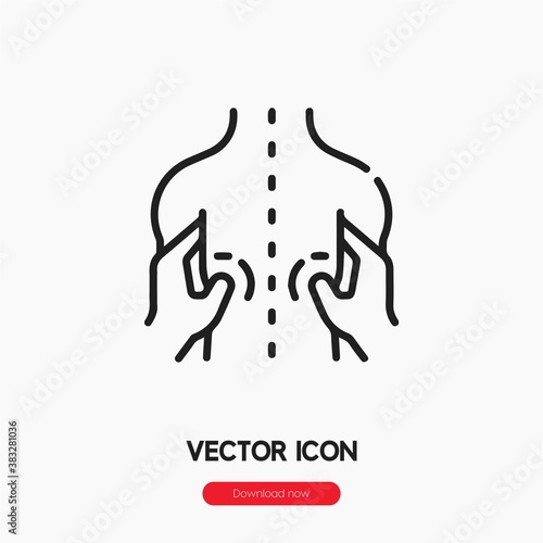 massage icon vector sign symbol