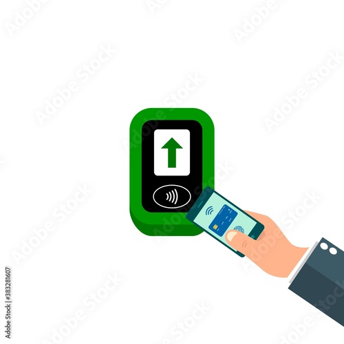 Wireless, contactless or cashless payments, rfid nfc. Pay pass. Terminal icon. Digital Wallet, Mobile Payment System